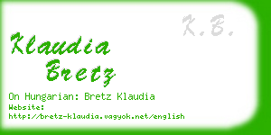 klaudia bretz business card